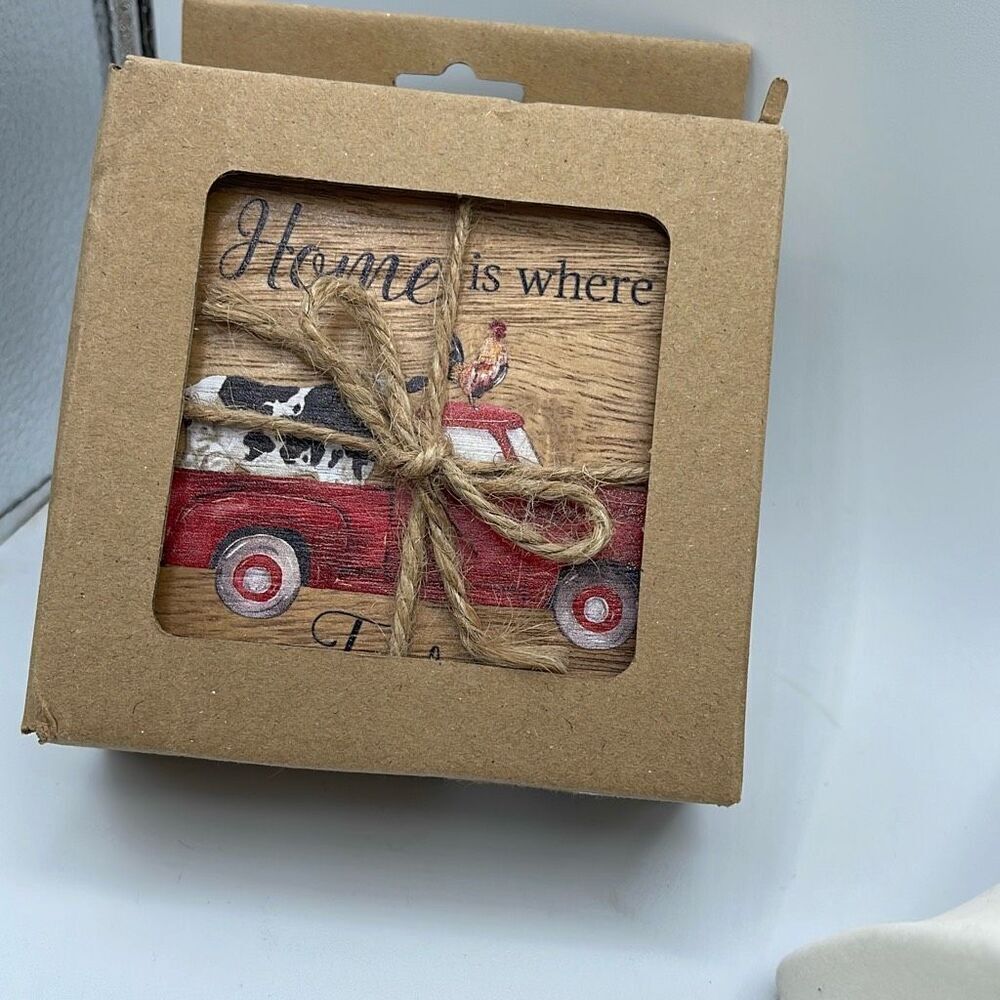 New Wooden Farm themed coasters.